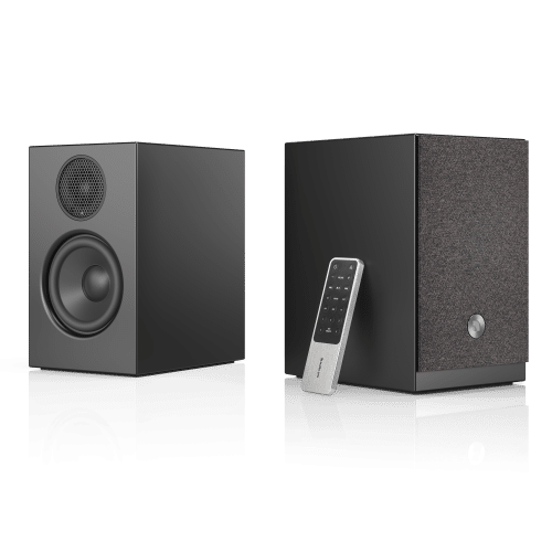 wireless multiroom speaker A26 black angle1 remote combo AudioPro e1599665649348