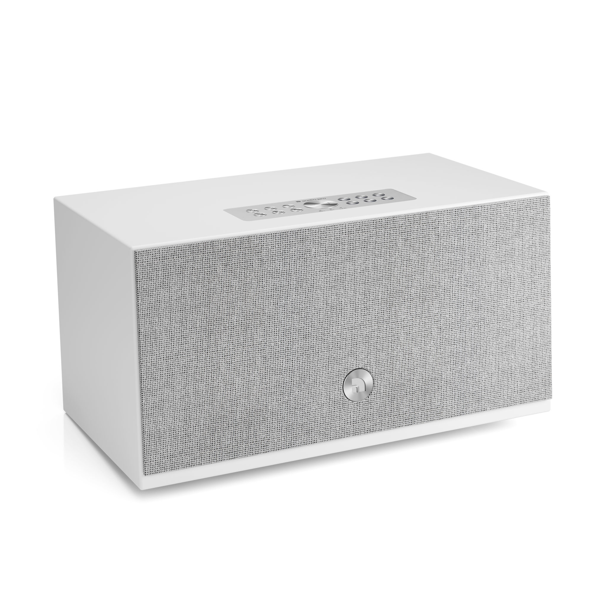 wireless-multiroom-speaker-C10MkII-white-angled-airplay2-google-cast-chromecast-AudioPro